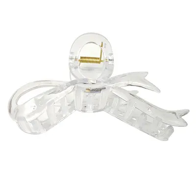 Hair Claw Clip, Simple Transparent Raw Material Hair Clip, Medium-Large Size for Thick Hair, Shark Clip for Back of Head Bun Styling Hairpin, Solid Color - 6