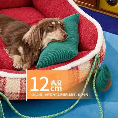 Cross-border Wholesale Christmas Sled, All-Season Dog Bed, Small Dog Pet Sleeping Nest, Winter Warm Pet Kennel
