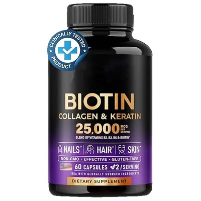 Biotin Collagen Keratin Hair Growth Capsules - 6