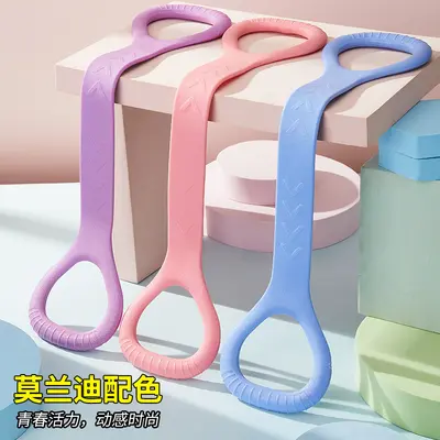 Figure-8 Chest Expander Resistance Band for Yoga and Home Fitness
