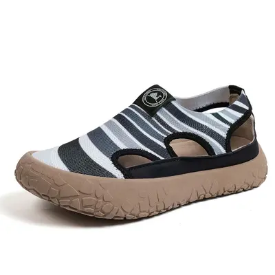 Kadın yaz ayakkabısı, oyuklu, hafif, slip-on örgü