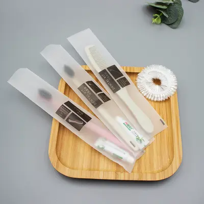 Disposable Hotel Toothbrush and Toothpaste Amenity Set - 4