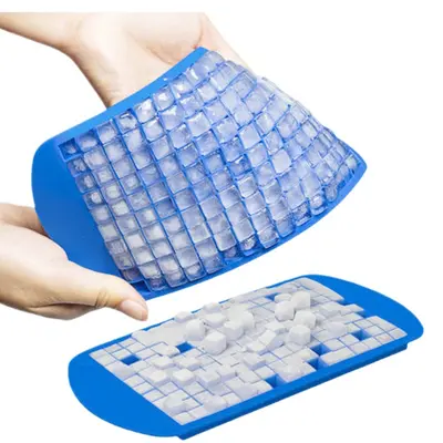 Gıda sınıfı 160 ızgaralar 1 cm küçük kare silikon buz kalıbı ev kolay temizlenebilir kırık buz buz kutusu kalıbı