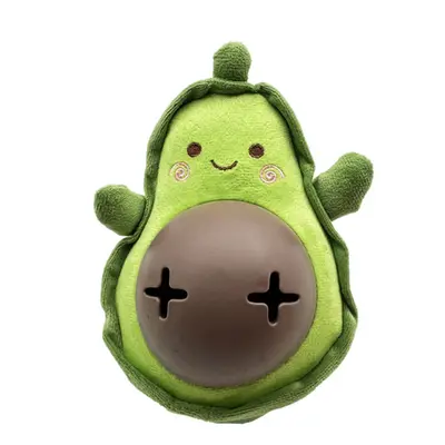 Dog Toy Plush Vegetable, Avocado and Carrot Shape with Squeaker - 7
