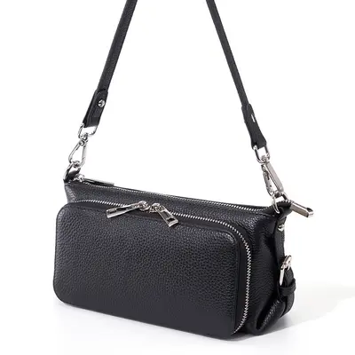 Genuine Leather Women's Shoulder Bag, Crossbody Strap, Large Capacity - 5
