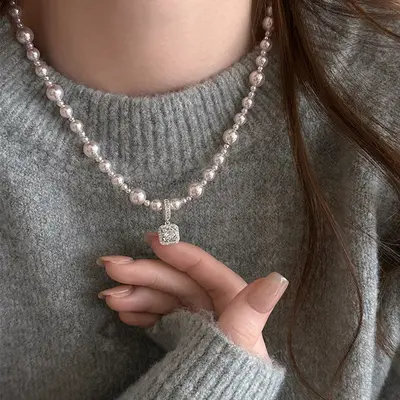 Perlenkette, Luxus-Design, Kette enthalten - 1