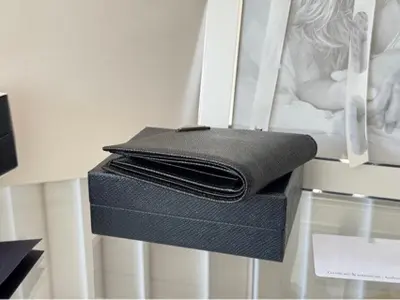 Erkek hakiki deri katlanır cüzdan, sığır derisi, çapraz desenli - 2