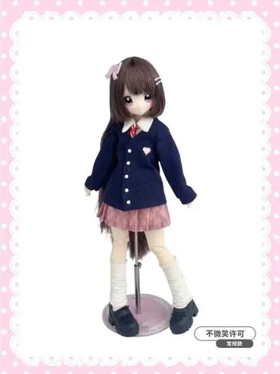 X11 Düz Kesim Kakmalı BJD Kör Kutu Bebek, 6 Eklemli, Gerçek Saçlı Figür - 11