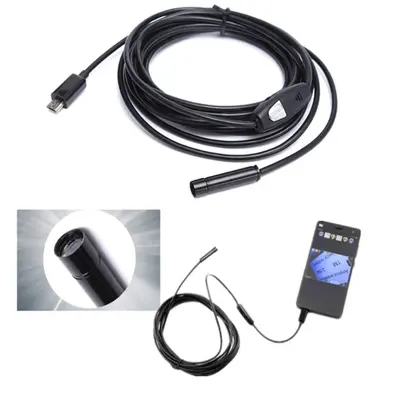 7mm su geçirmez endoskop kamera, Android/USB, boru ve araba muayenesi için - 7