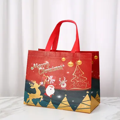 Kaschierte Weihnachts-Vliestragetasche mit 3D-Geschenkdesign - 9