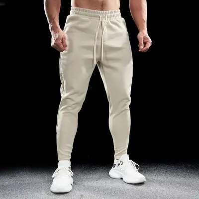 Herren-Laufhose Herbst/Winter, Slim Fit, elastisch, mit Reißverschluss am Saum - 3