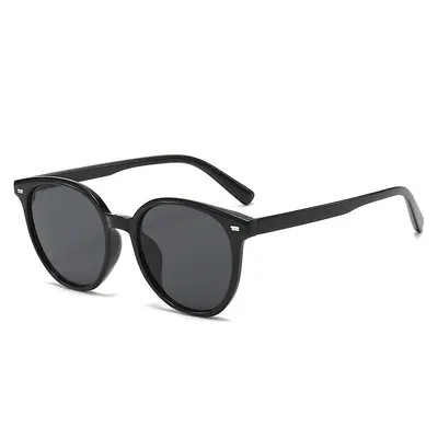 Round Frame Unisex Sunglasses, Small Face-Slimming Style, UV-Protection - 6