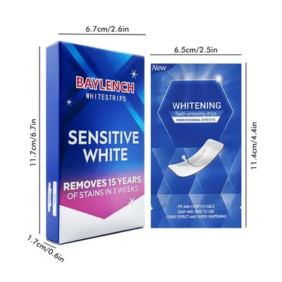 PROWHITE PAP teeth whitening dry strips, high adhesion, no residue