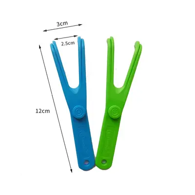 Y-Shaped Dental Floss Holder with Replacement Floss Picks