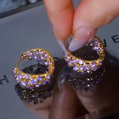 Metal Saçak Küpe Uzun Tasarım - 9
