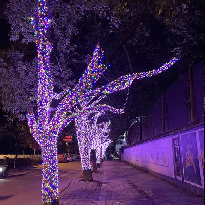 LED renkli ışıklar yanıp sönen ışıklar yıldızlı Noel kamp tarzı avlu düzeni atmosfer ışık dize dış aydınlatma projesi dekoratif ışıklar
