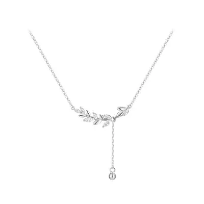 S999 silver wheat ear tassel necklace, women's - 12