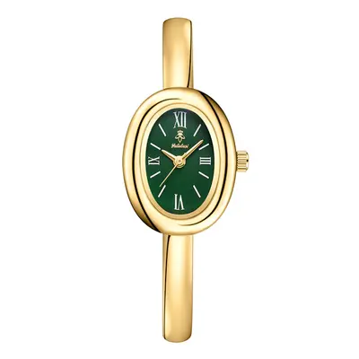 Yalalusi women's oval quartz wristwatch, gold - 10