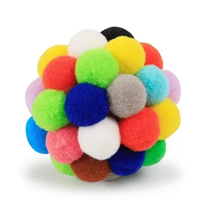 Colorful Sound Plush Ball Jingle Ball Interactive Cat Toy Wholesale
