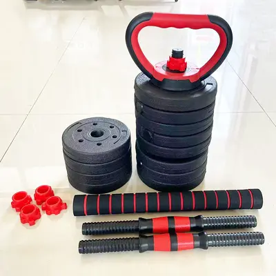 Ev erkek fitness dambılları ayarlanabilir yurt eğitim seti uzun halter seti kombinasyonu çimento dambılları toptan