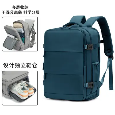 Unisex Cabin-Size Business Travel Backpack, Large Capacity, Laptop Compartment - 11