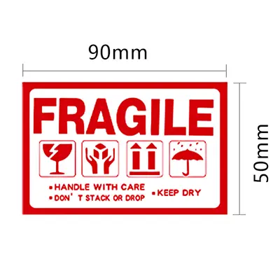 Fragile items, do not drop label, warning express fragile label, large English aviation label sticker, colored self-adhesive label - 10