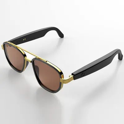 Cross-border smart glasses Bluetooth glasses sunglasses polarized anti-UV anti-blue light music listening and calling with transparent replacement lenses - 13