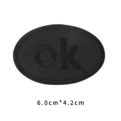 Black Embroidered Patch for Clothing Hole Repair - 10