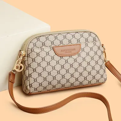 Women's Printed Small Square Shoulder Bag, Single Strap - 2