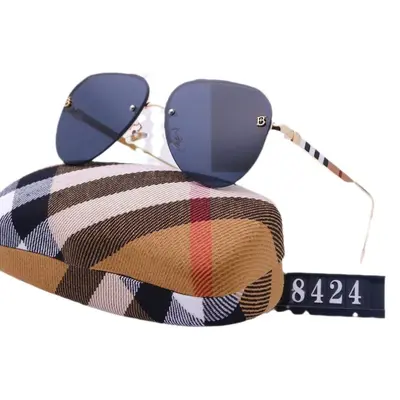 Large Frame Sunglasses Classic Unisex Rimless Driving Sunglasses 8424 - 5