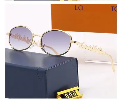 Cross-border Same Style as Lvjia 2026 New European and American Trend Metal Oval Hollow Sunglasses Fashion Sunglasses Manufacturer - 8