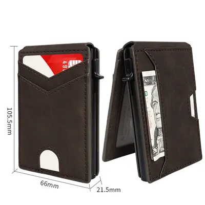 Carbon Fiber Men's Wallet, Multi-Card Slots, RFID Protection, Aluminum Alloy Card Holder - 9