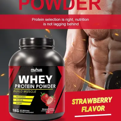 Whey protein tozu, 2 lbs, yüksek proteinli, düşük yağlı spor ve fitness takviyesi - 1