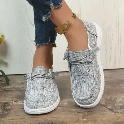 Plus Size Flat Slip-On Low-Top Loafers for Women, Casual Single Shoes - 8