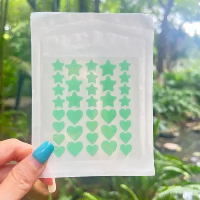 Colorful Heart and Star Hydrocolloid Acne Patches - 10