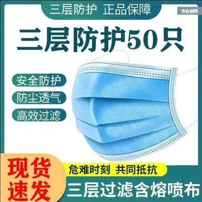 3000 Pcs Disposable Face Masks, Individually Packed, Three-Layer