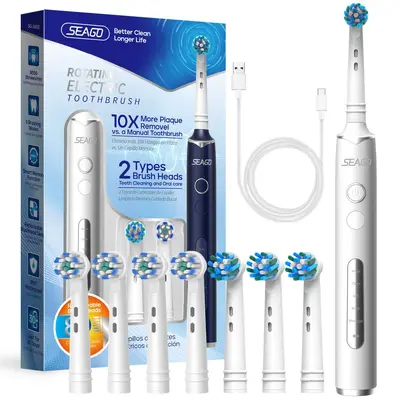 Saijia Rotating Rechargeable Electric Toothbrush, 2026 Model, for Adults - 9