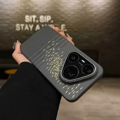 Huawei Pura 80 Pro Max ve Pura 70 için Kevlar Manyetik Mat Sert Telefon Kılıfı - 9