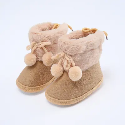 Babyschuhe 0-1 Jahre rutschfeste weiche Sohle Baumwolle Lauflernschuhe für Herbst und Wint - 9