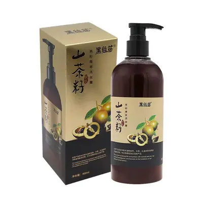 Шампунь с маслом семян камелии Black Silk Miao для контроля жирности, с семенами чайного растения против перхоти и для снятия зуда, очищающий шампунь с Polygonum multiflorum, паста для мытья волос оптом - 5