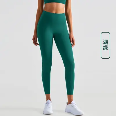Lu yüksek bel yoga taytı kadın nefes alabilen uzun pantolon - 10