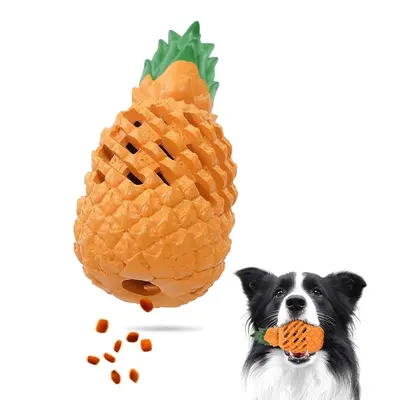 Diş temizleyici kauçuk köpek oyuncağı, ısırmaya dayanıklı, kaçak mama dağıtıcı