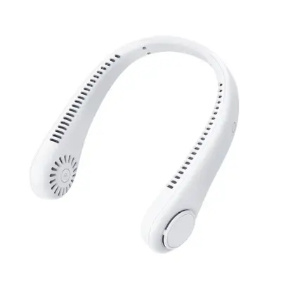 USB Rechargeable Neck-Hanging Mini Fan, Portable Silent Bladeless