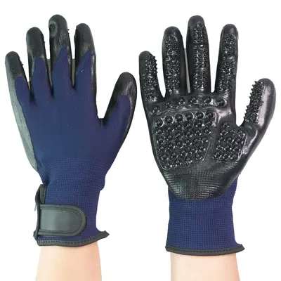 Pet Grooming Glove, Full Rubber, Bath and Massage