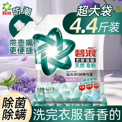 Antibacterial Anti-Mite Natural Laundry Detergent Powder, Economy Pack