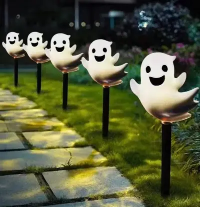 Halloween Solar LED Garden Light String, Waterproof, Pumpkin Ghost Design - 13