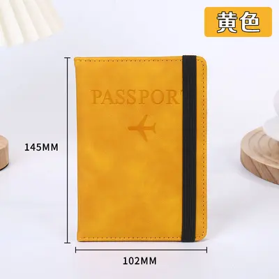 pu皮革护照包亚马逊跨境rfid多卡位多功能passport证件套护照套 - 11