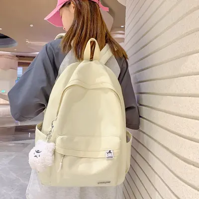 Girls' School Backpack, Lightweight Minimalist Design - 3
