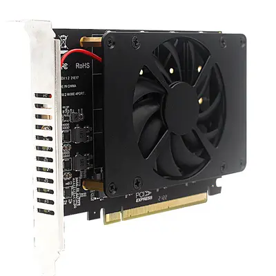 Адаптер-расширитель PCIEX16 NVME M.2 MKEY SSD RAID Array с платой разветвителя PCIE для материнской платы