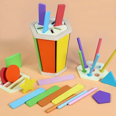 Farb- und Formzuordnungs-Zylinder Lernspielzeug für Kinder